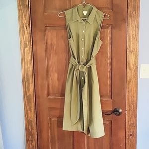 Jcrew Sleeveless Shirtdress